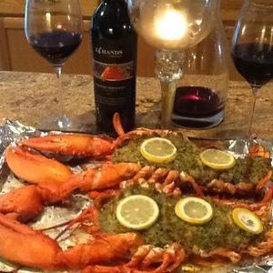Stuffed Lobsters with Fresh Crabmeat  and Italian Seasonings